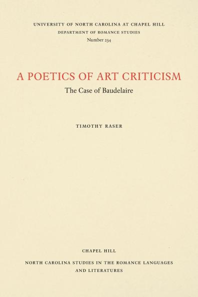 A Poetics of Art Criticism