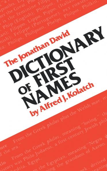 The Jonathan David Dictionary of First Names
