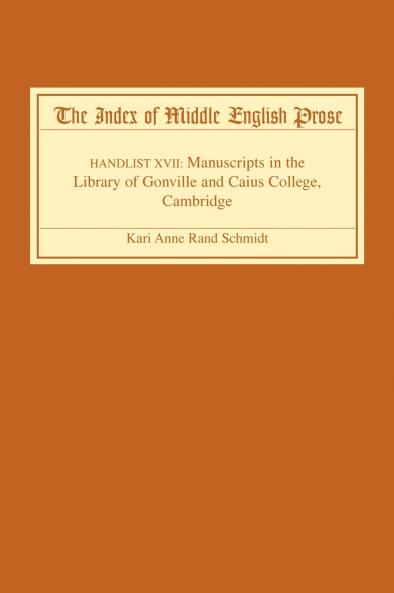 The Index of Middle English Prose