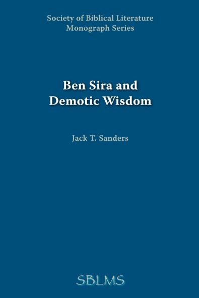 Ben Sira and Demotic Wisdom