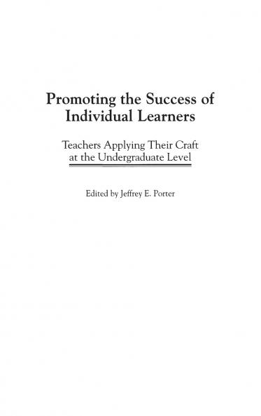 Promoting the Success of Individual Learners