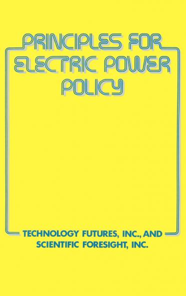 Principles for Electric Power Policy