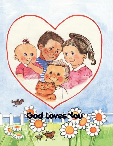 GOD LOVES YOU children's colouring book