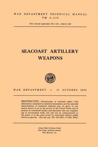 Seacoast Artillery Weapons