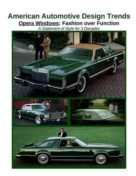 American Automotive Design Trends / Opera Windows