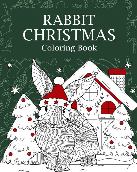 Rabbit Christmas Coloring Book