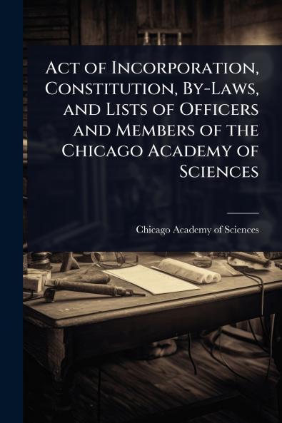 Act of Incorporation Constitution By-Laws and Lists of Officers and Members of the Chicago Academy of Sciences