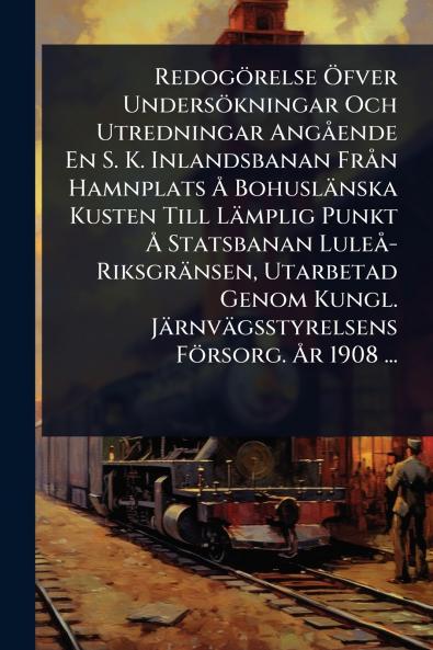 Redogörelse Ã-fver Undersökningar Och Utredningar AngÃ ende En S. K. Inlandsbanan FrÃ n Hamnplats Ã... Bohuslänska Kusten Till Lämplig Punkt Ã... Statsbanan LuleÃ -Riksgränsen Utarbetad Genom Kungl. Järnvägsstyrelsens Försorg. Ã...r 1908 ...