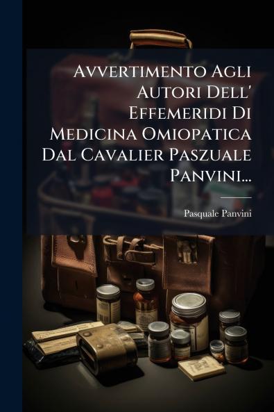 Avvertimento Agli Autori Dell' Effemeridi Di Medicina Omiopatica Dal Cavalier Paszuale Panvini...