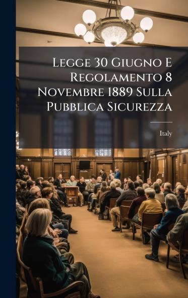 Legge 30 Giugno E Regolamento 8 Novembre 1889 Sulla Pubblica Sicurezza