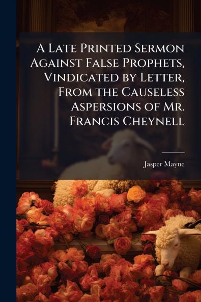 A Late Printed Sermon Against False Prophets Vindicated by Letter From the Causeless Aspersions of Mr. Francis Cheynell