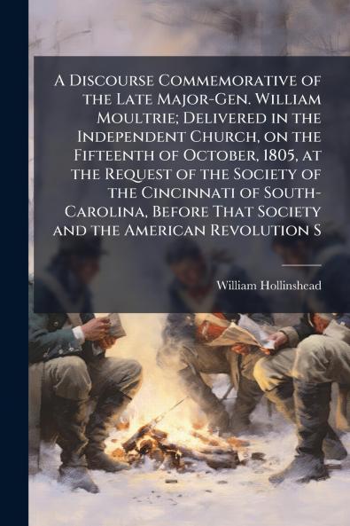 A Discourse Commemorative of the Late Major-Gen. William Moultrie; Delivered in the Independent Church on the Fifteenth of October 1805 at the Request of the Society of the Cincinnati of South-Carolina Before That Society and the American Revolution S