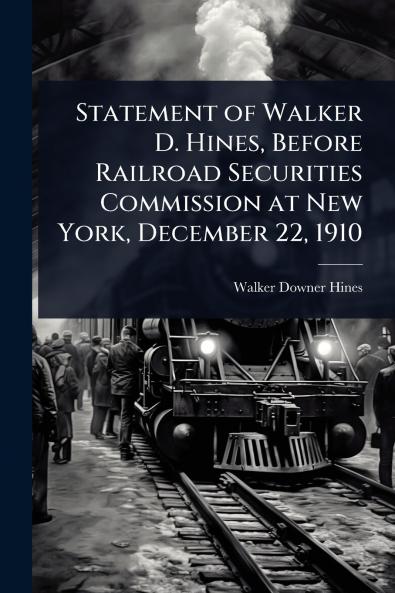Statement of Walker D. Hines Before Railroad Securities Commission at New York December 22 1910