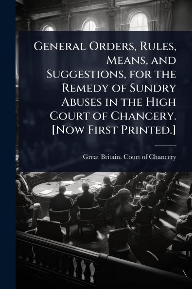 General Orders Rules Means and Suggestions for the Remedy of Sundry Abuses in the High Court of Chancery. [Now First Printed.]