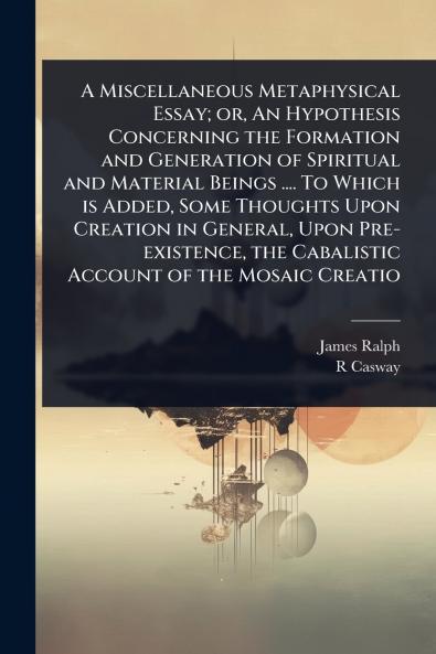 Miscellaneous Metaphysical Essay; or An Hypothesis Concerning the Formation and Generation of Spiritual and Material Beings .... To Which is Added Some Thoughts Upon Creation in General Upon Pre-existence the Cabalistic Account of the Mosaic Creatio