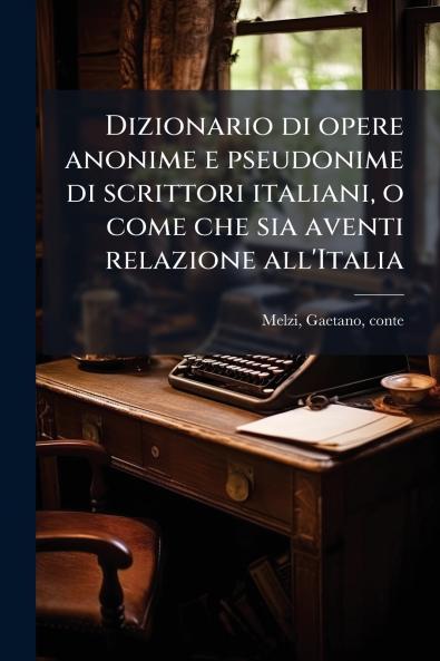 Dizionario di opere anonime e pseudonime di scrittori italiani o come che sia aventi relazione all'Italia