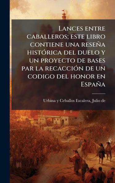 Lances entre caballeros; este libro contiene una reseÃ±a histÃ³rica del duelo y un proyecto de bases par la recacciÃ³n de un codigo del honor en EspaÃ±a