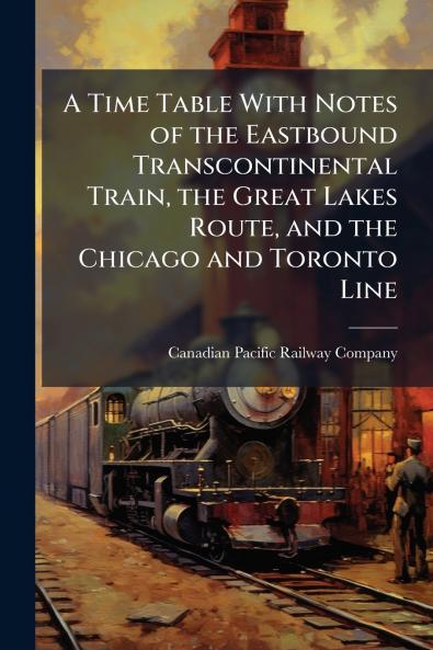 A Time Table With Notes of the Eastbound Transcontinental Train the Great Lakes Route and the Chicago and Toronto Line