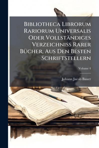 Bibliotheca Librorum Rariorum Universalis Oder VollstÃ¤ndiges Verzeichniss Rarer BÃ¼cher Aus Den Besten Schriftstellern
