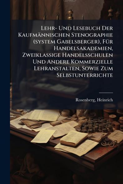 Lehr- Und Lesebuch Der KaufmÃ¤nnischen Stenographie (system Gabelsberger) FÃ¼r Handelsakademien Zweiklassige Handelsschulen Und Andere Kommerzielle Lehranstalten Sowie Zum Selbstunterrichte
