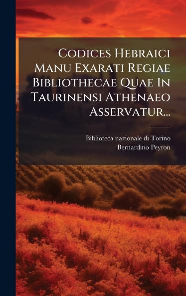 Codices Hebraici Manu Exarati Regiae Bibliothecae Quae In Taurinensi Athenaeo Asservatur...