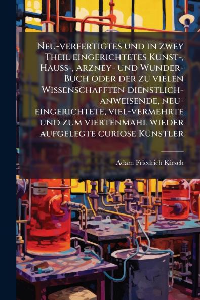 Neu-verfertigtes und in zwey Theil eingerichtetes Kunst- HauÃ&#159;- Arzney- und Wunder-Buch oder der zu vielen Wissenschafften dienstlich-anweisende neu-eingerichtete viel-vermehrte und zum viertenmahl wieder aufgelegte curiose KÃ1/4nstler