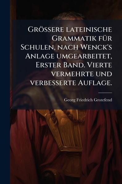 GrÃ¶ssere lateinische Grammatik fÃ¼r Schulen nach Wenck's Anlage umgearbeitet Erster Band. Vierte vermehrte und verbesserte Auflage.