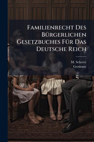 Familienrecht Des BÃ¼rgerlichen Gesetzbuches FÃ¼r Das Deutsche Reich