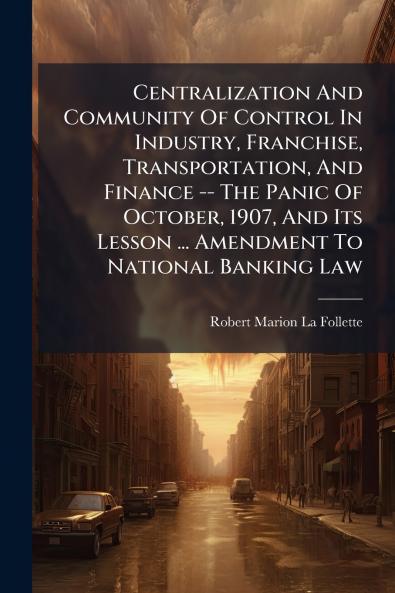 Centralization And Community Of Control In Industry Franchise Transportation And Finance -- The Panic Of October 1907 And Its Lesson ... Amendment To National Banking Law