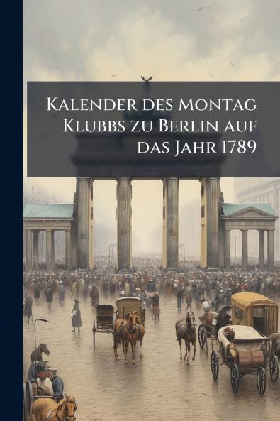Kalender des Montag Klubbs zu Berlin auf das Jahr 1789