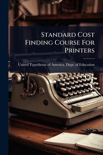 Standard Cost Finding Course For Printers