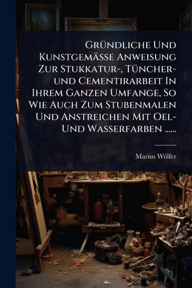 GrÃ1/4ndliche Und Kunstgemässe Anweisung Zur Stukkatur- TÃ1/4ncher-und Cementirarbeit In Ihrem Ganzen Umfange So Wie Auch Zum Stubenmalen Und Anstreichen Mit Oel- Und Wasserfarben ......