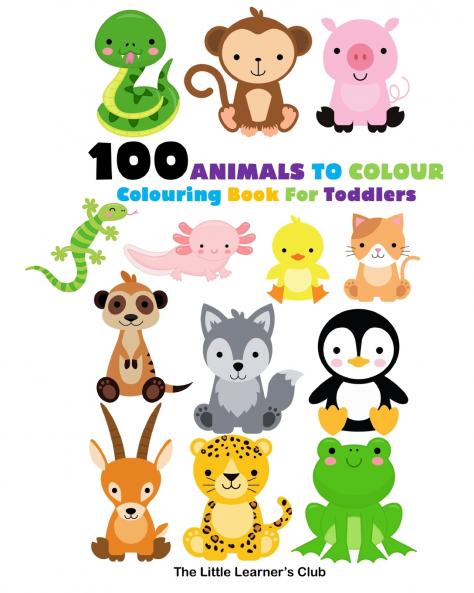 100 Animals To Colour - Animal Colouring Book