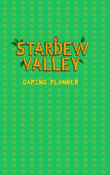 Stardew Valley Gaming Planner and  Checklist