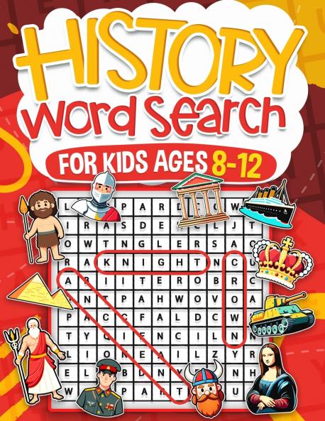 History Word Search for Kids Ages 8-12