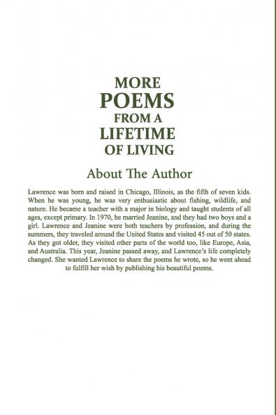 More Poems from a Lifetime of Living