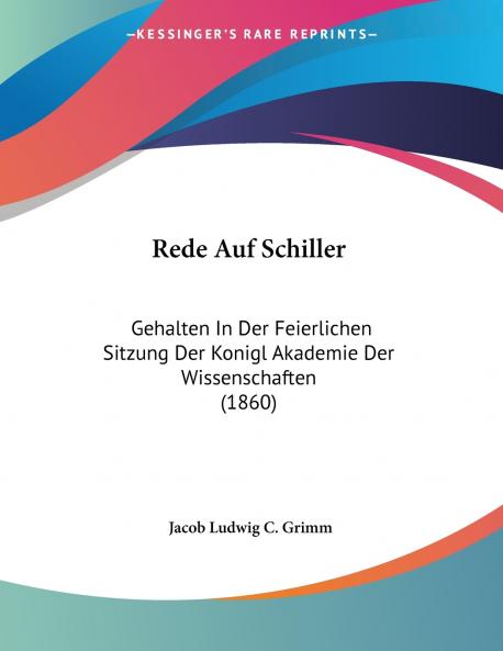 Rede Auf Schiller