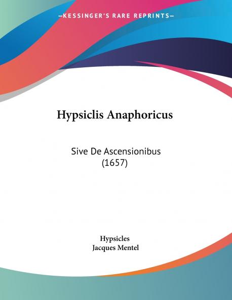Hypsiclis Anaphoricus