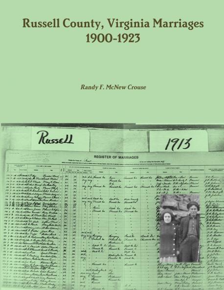 Russell County Virginia Marriages 1900-1923
