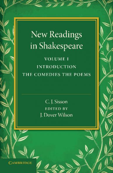 New Readings in Shakespeare