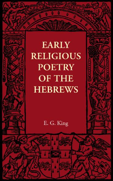 Early Religious Poetry of the Hebrews