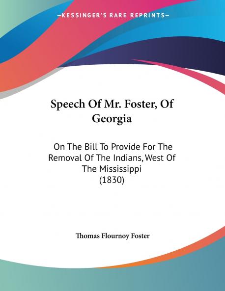 Speech Of Mr. Foster Of Georgia