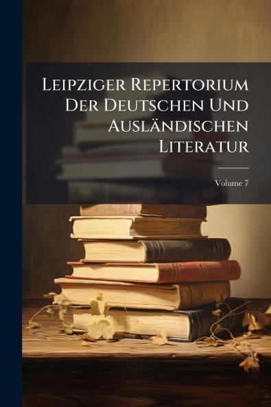 Leipziger Repertorium Der Deutschen Und Ausländischen Literatur; Volume 7