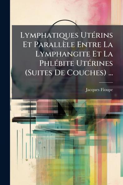 Lymphatiques Utérins Et Parallèle Entre La Lymphangite Et La Phlébite Utérines (Suites De Couches) ...