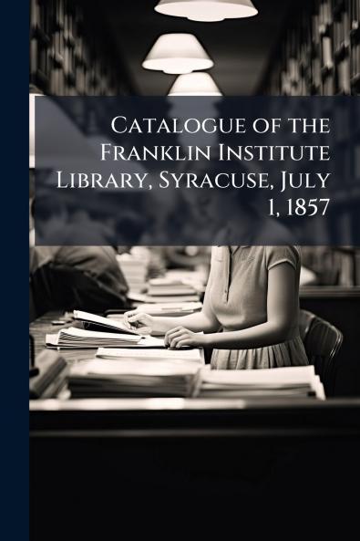 Catalogue of the Franklin Institute Library Syracuse July 1 1857