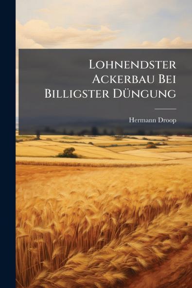 Lohnendster Ackerbau Bei Billigster Düngung