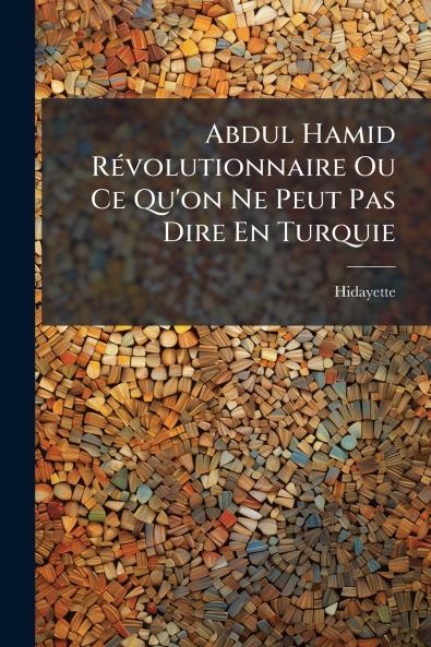 Abdul Hamid Révolutionnaire Ou Ce Qu'on Ne Peut Pas Dire En Turquie