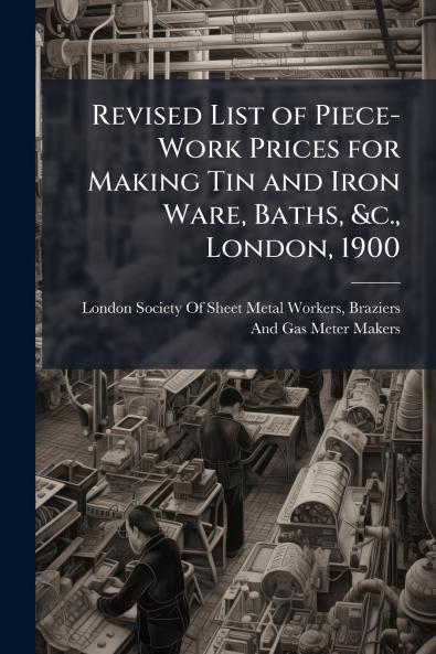 Revised List of Piece-Work Prices for Making Tin and Iron Ware Baths &c. London 1900