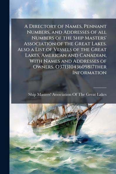 A Directory of Names Pennant Numbers and Addresses of all Numbers of the Ship Masters' Association of the Great Lakes. Also a List of Vessels of the Great Lakes American and Canadian With Names and Addresses of Owners. O37131043609817ther Information