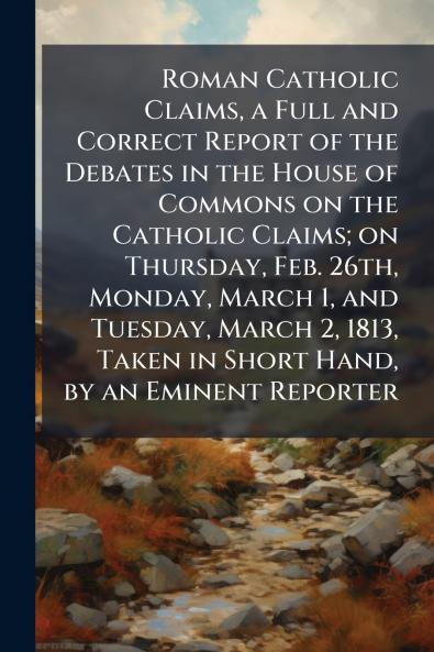 Roman Catholic Claims a Full and Correct Report of the Debates in the House of Commons on the Catholic Claims; on Thursday Feb. 26th Monday March 1 and Tuesday March 2 1813 Taken in Short Hand by an Eminent Reporter